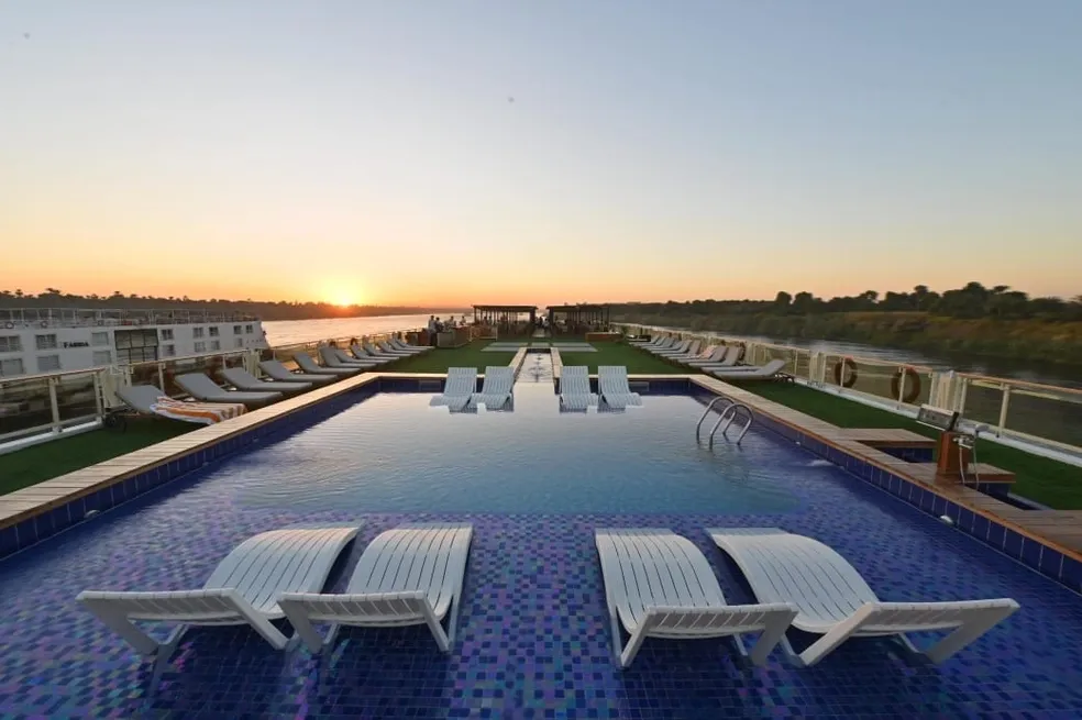 Sun deck of the Concerto III Nile Cruise Nile cruise